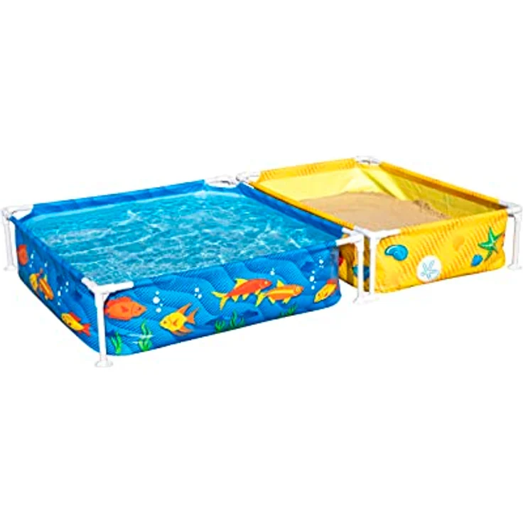 Bestway My First Frame Pool and Sandpit, 2-in-1 Kombinationsset mit DuraPlus-Folie, 2,13 m x 1,22 m, für Kinder ab 2 Jahren – Bild 4