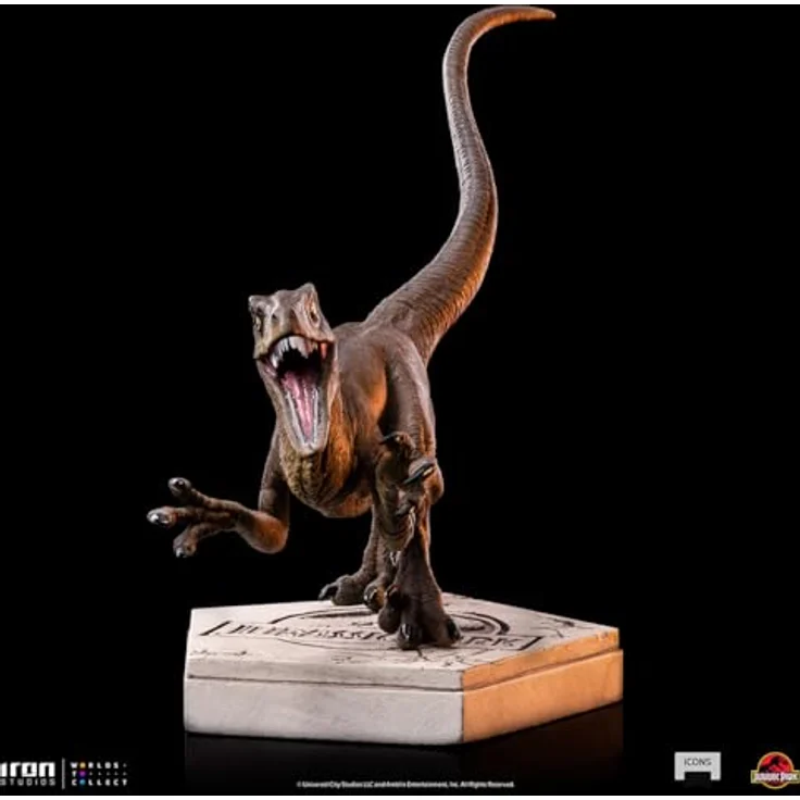 Iron Studios Jurassic World Velociraptor A Icons Statue, detailreiche Sammelfigur aus hochwertigem Resin, limitiert, 9 x 12,5 x 10 cm, inklusive Sammlerbox – Bild 7