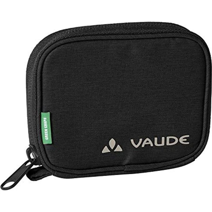 VAUDE Wallet S, kompakte Geldbörse für Kinder, schwarz, aus 100% recyceltem Material, 2 Kartenfächer, 1 Zipperfach für Münzen – Bild 1