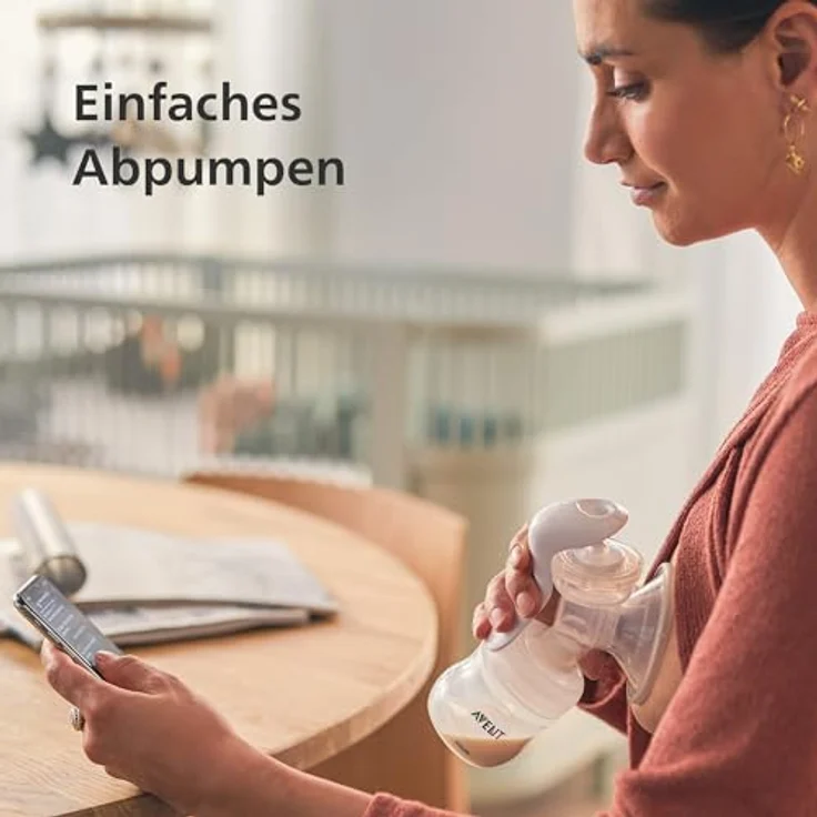 Philips Avent Handmilchpumpe - einfaches Abpumpen, mit Natural-Motion Technologie (Modell SCF430/01), Transparent - Preisvergleich – Bild 5