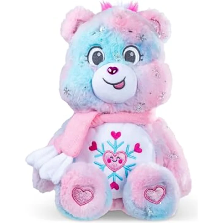 Troetelbeertjes Care Bears Plüschtier - Collector Edition Snowflake Sparkle Bear, 35cm Winter, weiches Plüschdesign mit detailliertem Belly Badge – Bild 2