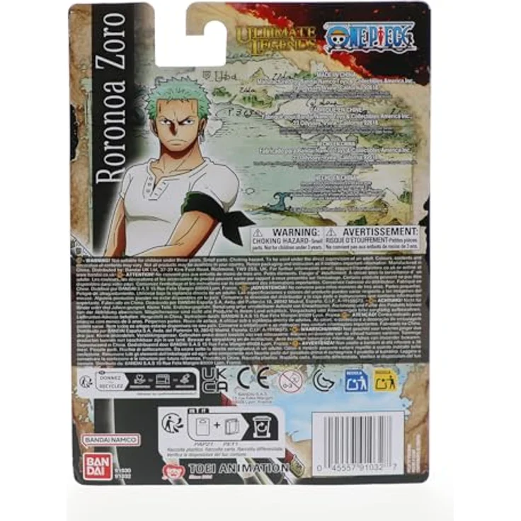 BANDAI Ultimate Legends One Piece Actionfigur, 12 cm Gelenkige Lorenor Zorro Figur mit Zubehör - Offizielle One Piece Lizenz, geeignet für Kinder ab 4 Jahren - VE91032 – Bild 3