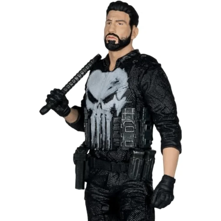 McFarlane Toys Marvel Studios Statue 1/10 The Punisher, detailgetreue Figur mit Umgebungsbasis und Sammelkarte, 16 cm – Bild 3