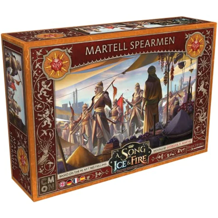 Cmon A Song of Ice & Fire - Martell Spearmen, Miniatur mit 13 Figuren und Einheitenkarte, Spanisch – Bild 1