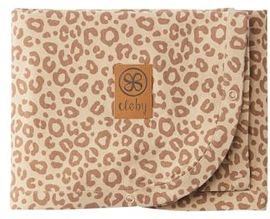 Cloby CBY-UVB-LPB multifunktionale Babydecke mit UV-Schutz (UPF 50+), Leopard braun