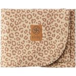 Cloby CBY-UVB-LPB multifunktionale Babydecke mit UV-Schutz (UPF 50+), Leopard braun