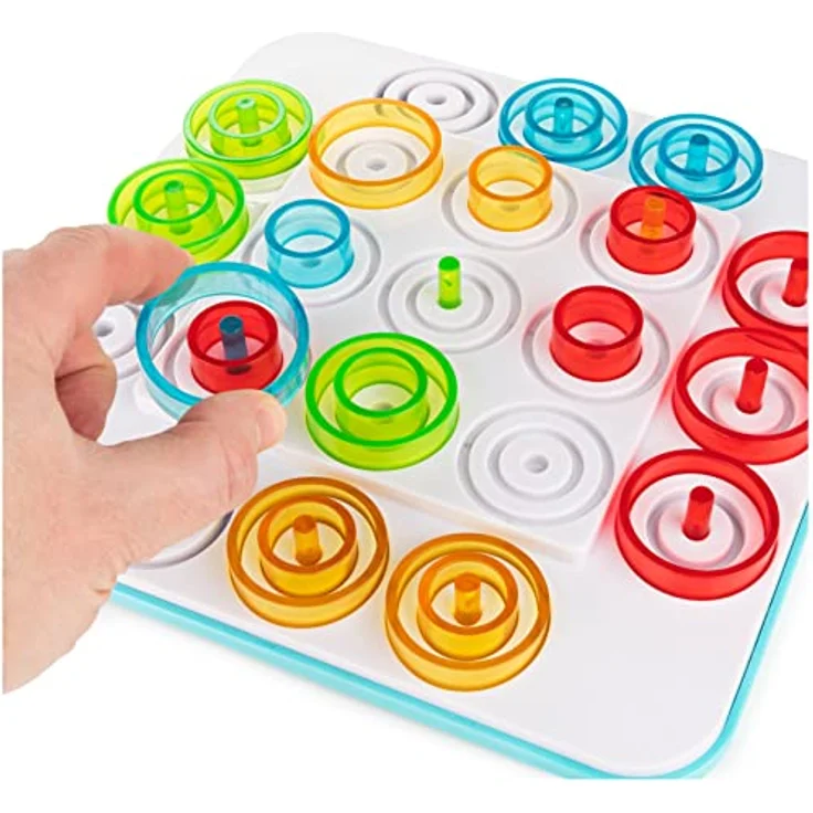 Spin Master Otrio Nouvelle édition, Brettspiel mit 3 Gewinnmöglichkeiten, strategisch und unterhaltsam – Bild 2