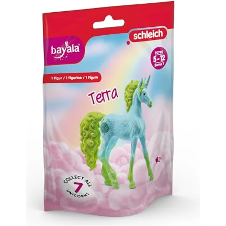 Schleich Sammeleinhorn Terra (70795) BAYALA, türkis mit grüner Glitzermähne und hübschem Tattoo, limitiert – Bild 3