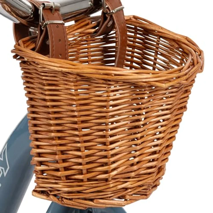 Huffy Laufrad Huffy Vintage Laufrad 10 Zoll, Blau - Laufrad ohne Pedale für Kinder, mit Vintage-Rahmen und Weidenkorb – Bild 6