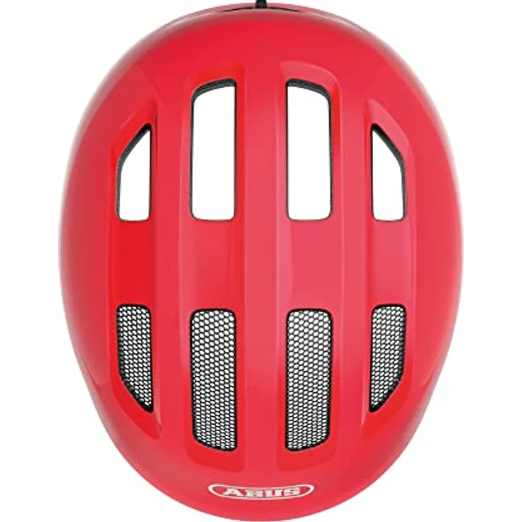 ABUS Kinderhelm Smiley 3.0 - Fahrradhelm mit tiefer Passform, kindergerechten Designs & Platz für einen Zopf - für Mädchen und Jungs - Rot Glänzend, Größe S – Bild 4