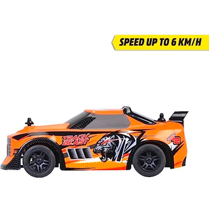 Dickie Toys - RC Auto Track Beast (orange-schwarz) - ferngesteuertes Auto für Kinder ab 6 Jahre mit Fernbedienung (2-Kanal FS, 2,4GHz) und Batterien, 15 cm, bis 6 km/h – Bild 3