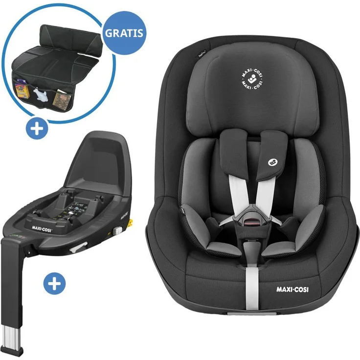Maxi-Cosi Autokindersitz Pearl Pro 2 i-Size - Reboarder Autositz, rückwärtsgerichtet, inkl. i-Size Base, Authentic Black, bis 18 kg