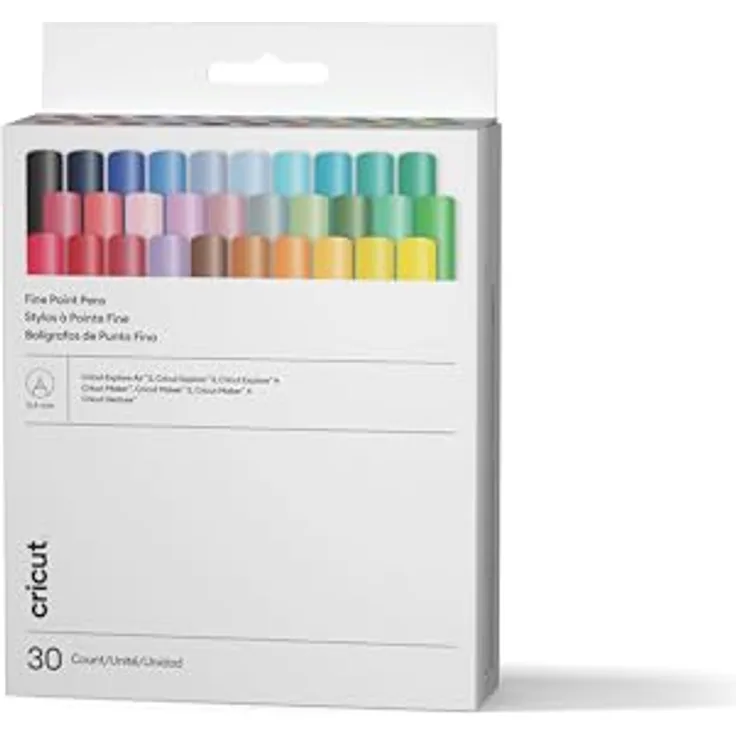 Cricut Ultimate Stifte-Set, feine Spitze (0,4 mm), 30 Stück in verschiedenen Farben