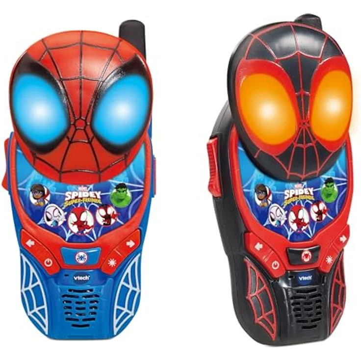 Vtech® Walkie Talkie Spidey und seine Super-Freunde, 2er Set im Spidey- und Miles Morales-Design mit Lautsprecher und Originalstimme – Bild 1