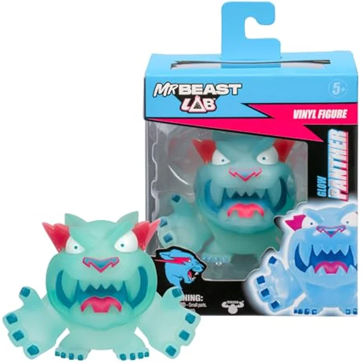 MRBEAST LAB Glow Panther Vinylfigur – 8,9 cm hoch, leuchtet im Dunkeln, 4 zum Sammeln – Bild 5