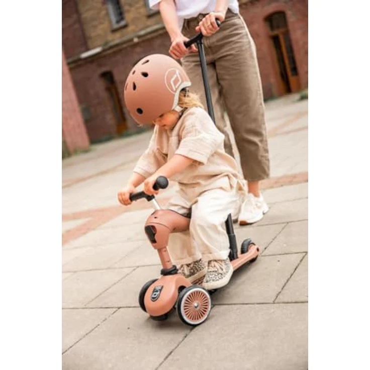 Scoot & Ride Highwaykick 1, 2in1 Push and Go Kinderroller mit höhenverstellbarem Sitz, für Kinder von 1-5 Jahren, Mocha – Bild 5