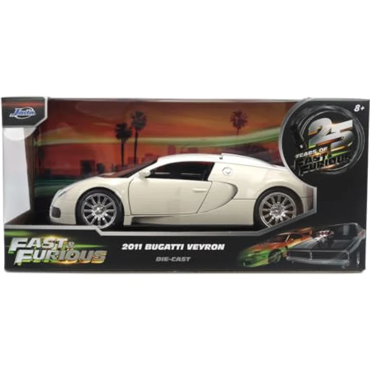 JADA Spielzeug-Rennwagen 2011 Bugatti Veyron Die-Cast Fahrzeug, Maßstab 1:24, von Fast & Furious, für Kinder ab 8 Jahren – Bild 5
