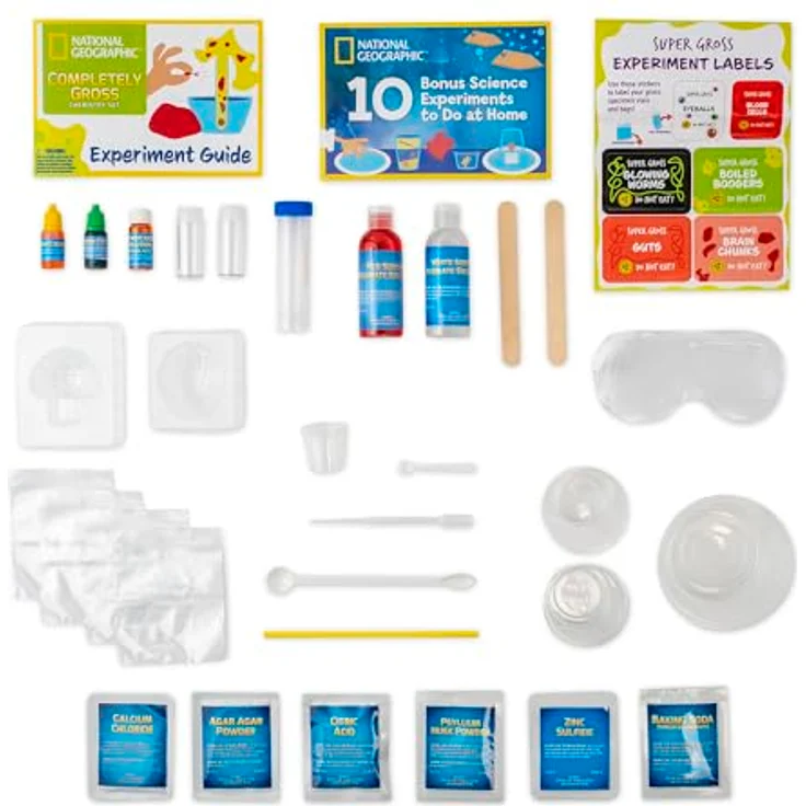 National Geographic Komplett grob Chemie Set, Experimentierkasten mit 10 lustigen Experimenten zur Wissenschaftserkundung – Bild 4