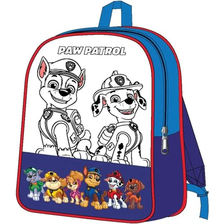 Cerda Farbkasten Paw Patrol DIY Rucksack, 100% Polyester, 38 × 31 × 3 cm, leicht und individuell gestaltbar – Bild 2