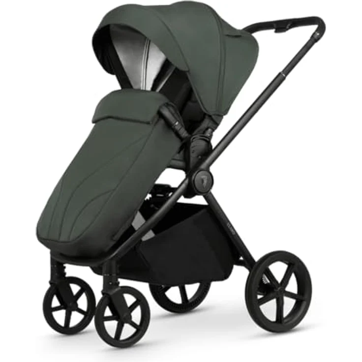 Venicci 2in1 Kombi-Kinderwagen Claro bis 22 kg - Forest, mit Babywanne, Sportsitz, Teleskopschieber, Liegeposition, Regenschutz, Beindecke, Wickeltasche & Wickeunterlage, Gratis Mobilitätsgarantie – Bild 4
