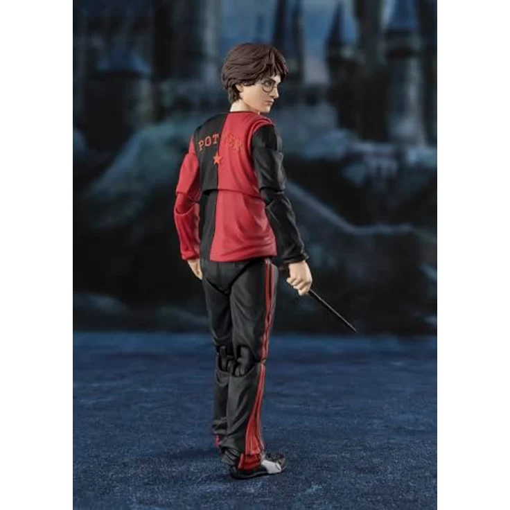 TAMASHII NATIONS Harry Potter S.H.Figuarts Actionfigur, 16 cm mit Zauberstab, Zaubereffekten und austauschbaren Gesichtsteilen, offiziell lizenziertes Produkt aus "Harry Potter und der Feuerkelch" – Bild 5