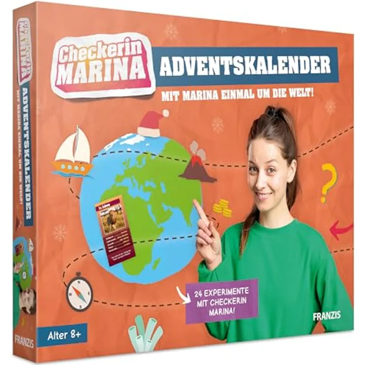 Franzis 67252 Checkerin Marina Adventskalender, Kreatives Bastelset für 24 Tage Unterhaltung