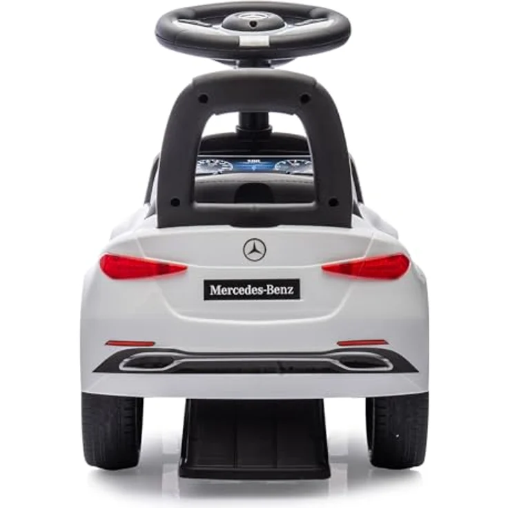 Weiss Mercedes-Benz C-Class Rutscher, Kinderfahrzeug mit originalgetreuer Optik, weiss – Bild 6