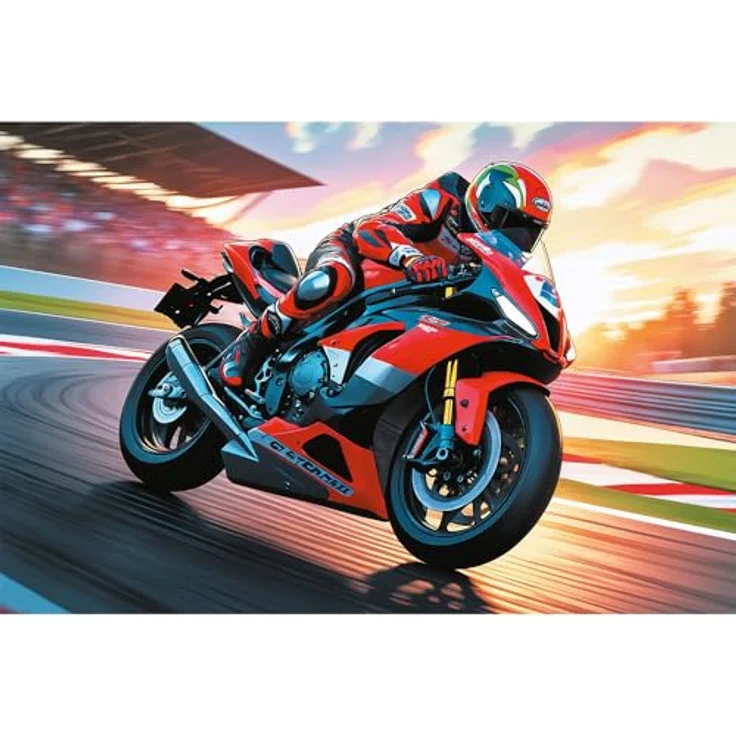 Trefl Schnelles Motorrad Puzzle 100 Teile, Fördert Konzentration und Kreativität, Bildformat 410 x 275 mm, Für Kinder ab 5 Jahren – Bild 2