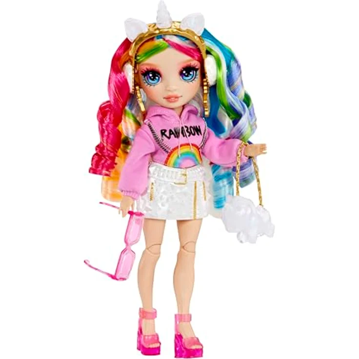 Rainbow High Anziehpuppe Creative Crystals Fashion Doll Amaya, Kristalllook Outfit mit Zubehör und DIY Kristallring – Bild 9