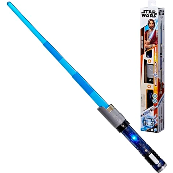 Star Wars Lightsaber Forge Kyber Core Ezra Bridger, individualisierbares elektronisches Lichtschwert mit leuchtender blauer Klinge und Kyberkristall-Effekt – Bild 4