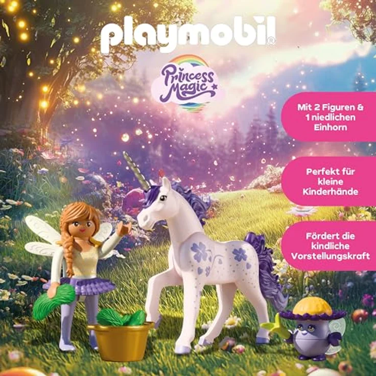 PLAYMOBIL Sammeleinhorn Glückslavendel mit Fee, Sammelfigur zum Spielen und Sammeln – Bild 3