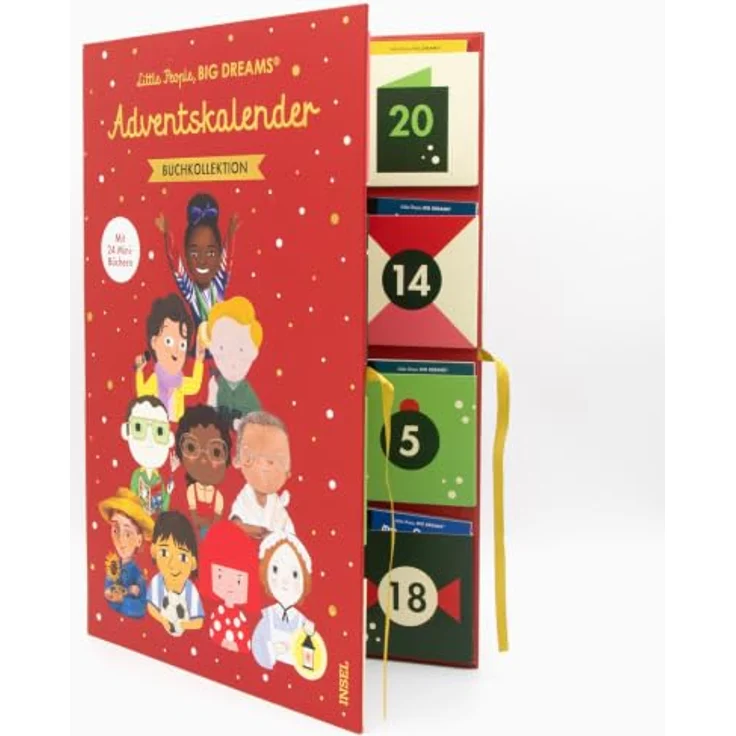 Sonstige Verlage Little People, BIG DREAMS - Adventskalender mit 24 Minibüchern für Kinder ab 4 Jahren, bunt – Bild 2