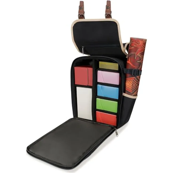 ENHANCE Designer Edition Kompakter MTG-Rucksack, anpassbarer Innenraum für Magic: The Gathering, Lorcana & mehr, Schwarz
