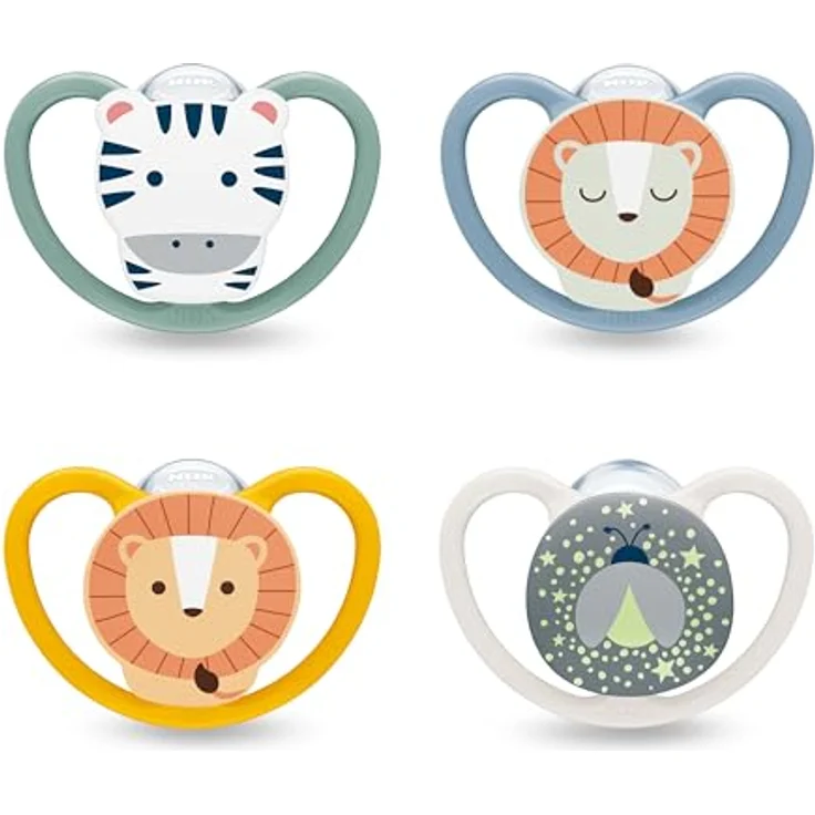 NUK Perfect Match Air Day & Night Schnuller, 4 Stück für 18-36 Monate, leuchtend, luftzirkulationsfördernd, speichelrash-präventiv, 95% Baby-Akzeptanz – Bild 1