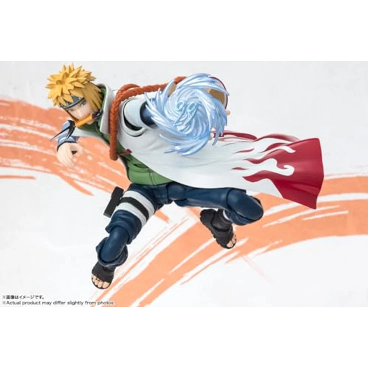 TAMASHII Nations BANDAI Spirits Naruto - Minato Namikaze - NARUTOP99 Edition S.H.Figuarts Actionfigur mit optionalen Ausdrucksteilen, Kunai und Rasengan – Bild 2
