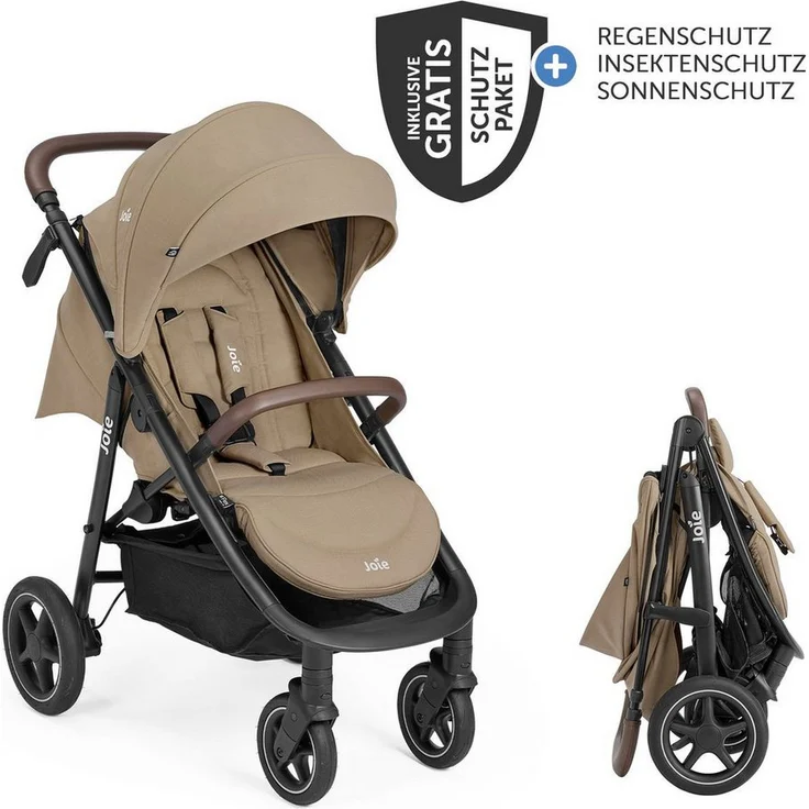Joie Mytrax Pro Sport-Kinderwagen - Toffee, höhenverstellbar mit Liegefunktion & Regenschutz, bis 22 kg