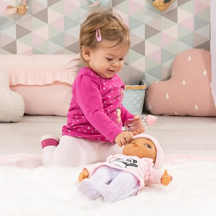 Bayer Babypuppe I Baby Interactive, 38 cm, inklusive Schnuller und Fläschchen, interaktive Funktionen – Bild 6