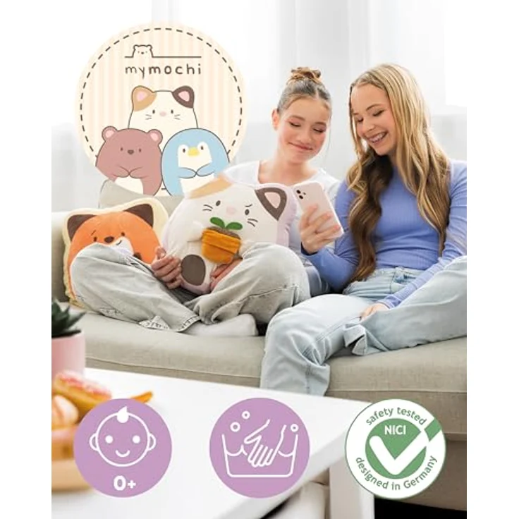 NICI Kuscheltier Fuchs Geeks mit Spielkonsole, 35x33x12cm, braun - Weiches mymochi Plüschtier für Kuscheln und Deko, kinderfreundliches Geschenk für Groß und Klein | 62394 – Bild 2