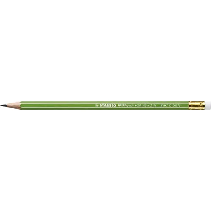 STABILO Greengraph Bleistift, 3er Pack HB mit Radierer – Bild 3