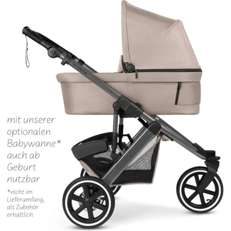 ABC Design Sportbuggy Salsa 5 Run, Kinderwagen mit Luftreifen und 5-Punkt-Gurtsystem, Camel – Bild 4