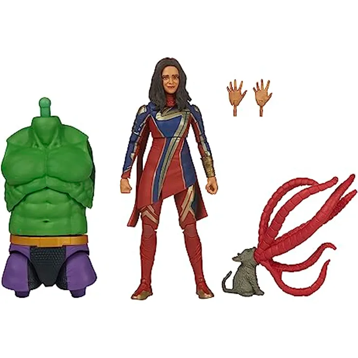 Marvel Legends Series Ms. Marvel, 15 cm große Action-Figur mit 4 Accessoires und "Build-A-Figure" Element, inspiriert von Marvel Studios' The Marvels