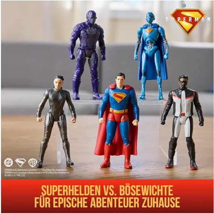 DC Comics Superman - Geschenkset mit 5 Action-Figuren, 8 cm, kompatibel mit "Festung der Einsamkeit", Spielzeug für Kinder ab 4 Jahren – Bild 2
