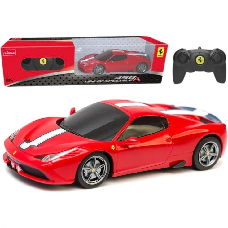 Rastar Ferrari 458 Speciale RC 1:24, ferngesteuertes Modellauto in Rot mit realistischer Detailtreue und 2,4-GHz-Funksteuerung