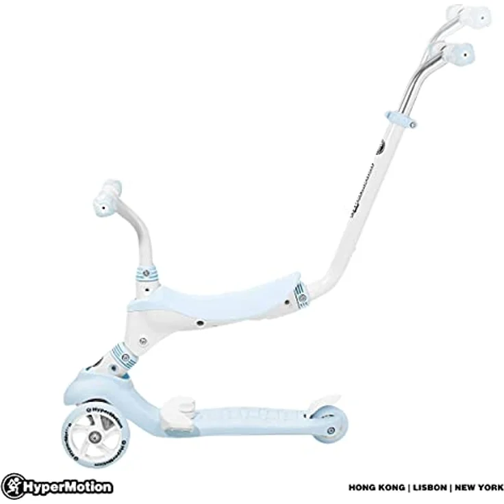 HyperMotion 5-in-1 Kinderroller mit Schiebefunktion und Gummirädern, blau – Bild 8