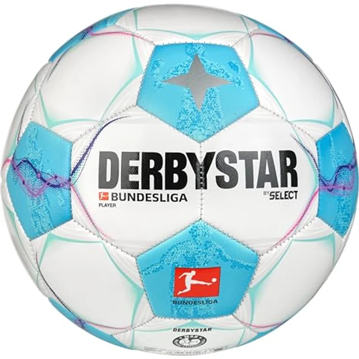 Derbystar Bundesliga Player v24, hellblau - Hochwertiger Fußball für zusätzlichen Komfort, langlebig – Bild 3