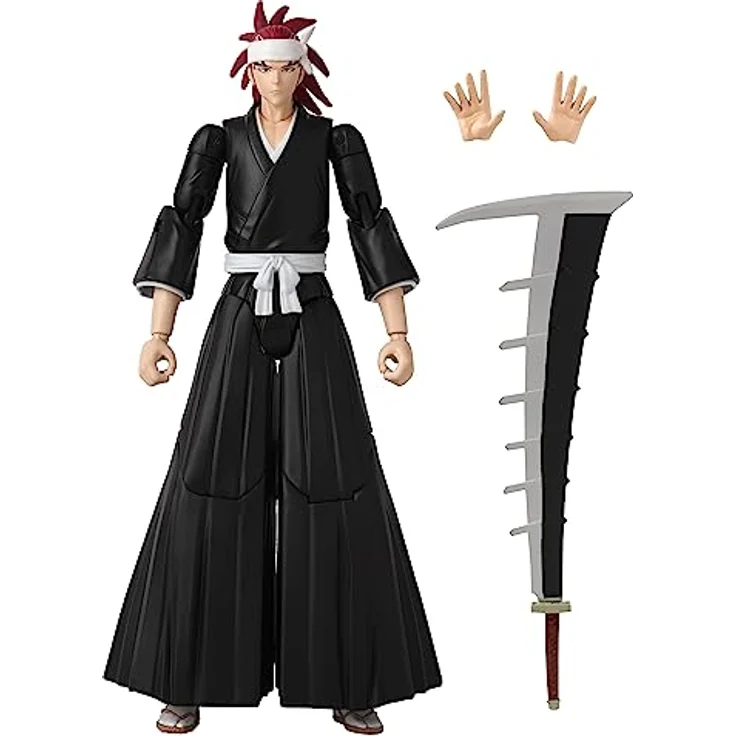 BANDAI Anime Heroes Bleach Abarai Renji Actionfigur, 17 cm, detailreiche Gelenkfigur mit Zubehörteilen, offizielle Lizenz, 36972 – Bild 1