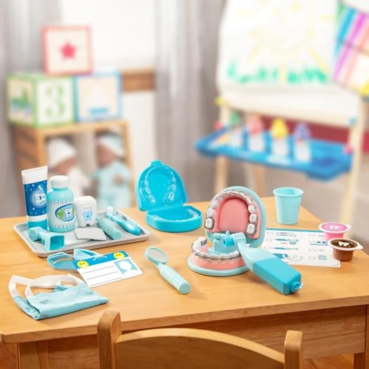 Melissa & Doug Zahnarzt Spielzeug Set für Kinder | Zahnarztspielzeug für Kinder | Lernspielzeug für Jungen ab 3 Jahren | Kinderzahnarzt-Spielset | Montessori Kinderspielzeug ab 3 Jahren – Bild 10