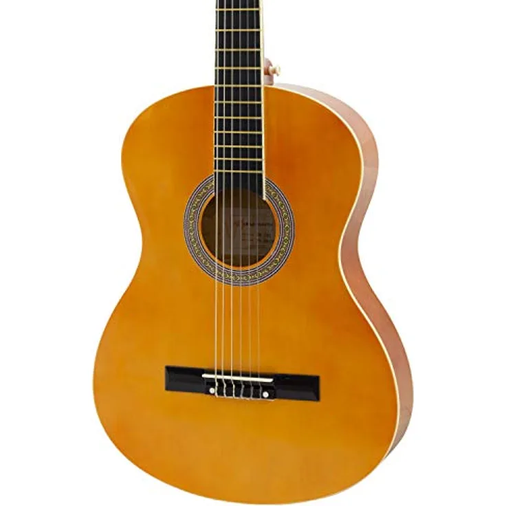 World Rhythm 4/4 Klassische Gitarre - Spanische Gitarre, Natur, für Anfänger, volle Größe, ideal für Kinder ab 12 Jahren