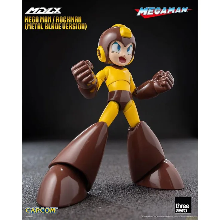 ThreeZero Mega Man MDLX Actionfigur Mega Man / Rockman (Metal Blade Version), 10 cm, detailreiche Verarbeitung mit hochwertiger Bauweise und Zubehör