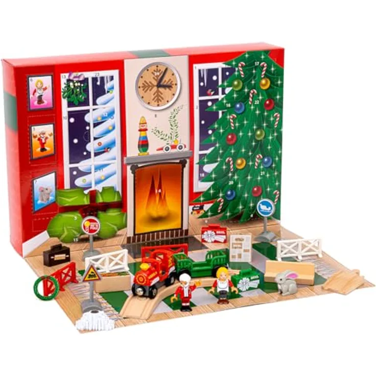 BRIO World – 36100 Adventskalender 2024 | Kompatibel mit Eisenbahnsets, Weihnachtliche Überraschungen, ab 3 Jahren